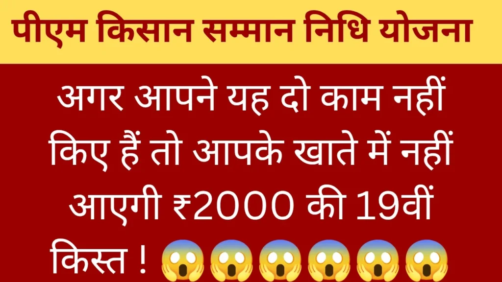 Pm Kisan Samman Nidhi Yojana 19 kist